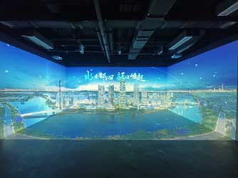 cave空間四折幕投影