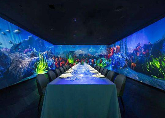 墻面互動投影在宴會餐廳上的應(yīng)用場景