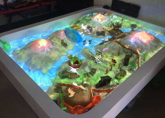 互動沙池、互動沙桌、魔法沙桌、互動投影沙桌在兒童科技館場所中的應用場景